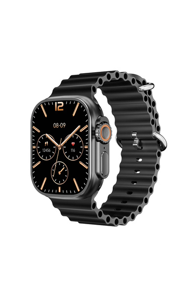 Lapas LW-03 iOS ve Android Uyumlu Akıllı Saat TFT Ekran Siyah