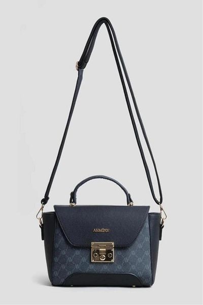 Armine 378 Black Dotted Shoulder Strap Women's Handbag