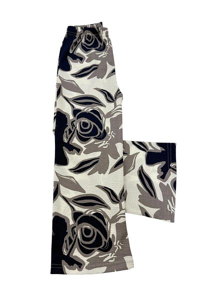 Esterella Girl's Spanish Leg Roll-Up Trousers /Girl's Loose Wide-Leg Trousers/ Roll-Up Trousers