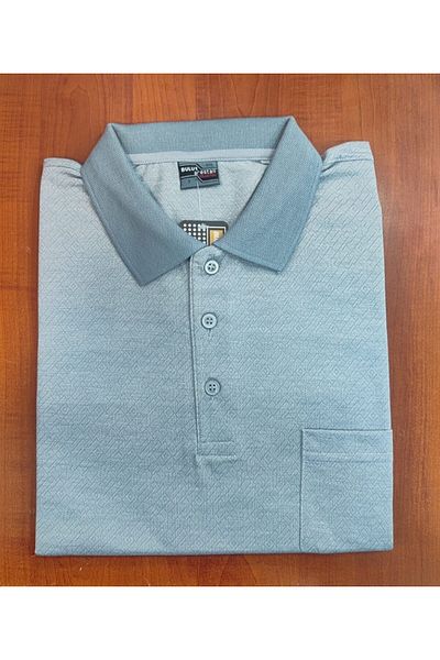 güncüoğlu GÜNCÜOĞLU ΚΛΑΣΙΚΟ ΑΝΔΡΙΚΟ T-SHIRT ΜΕ ΜΕΓΕΘΟΣ ΛΟΥΡΙ ΚΑΙ ΤΣΕΠΕΣ ΜΕ ΣΧΕΔΙΟ