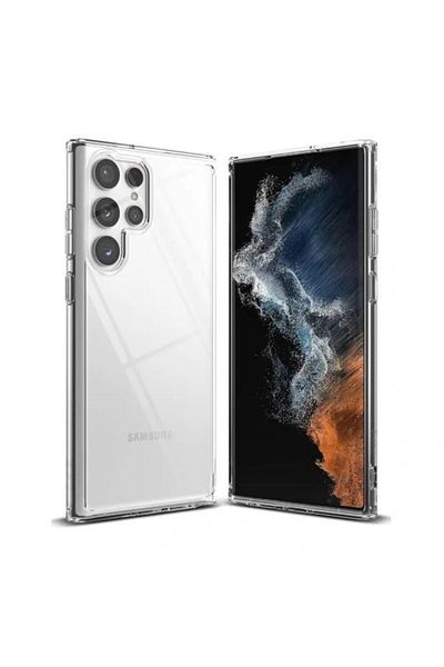 REDz Accessories Husă transparentă din silicon, compatibilă cu Samsung S23 Ultra, protecție completă