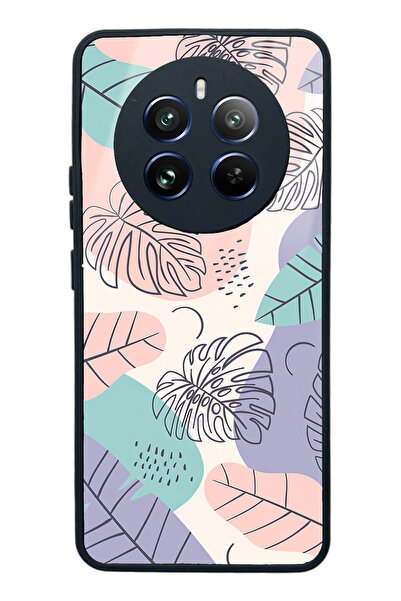 Spoyi Oppo Realme 12 Pro Plus Glossy Phone Case with Nude Leaves Design