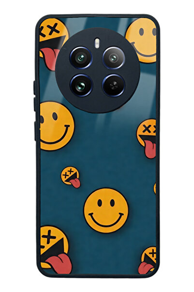 Spoyi Oppo Realme 12 Pro Glossy Phone Case with Retro Emoji Design