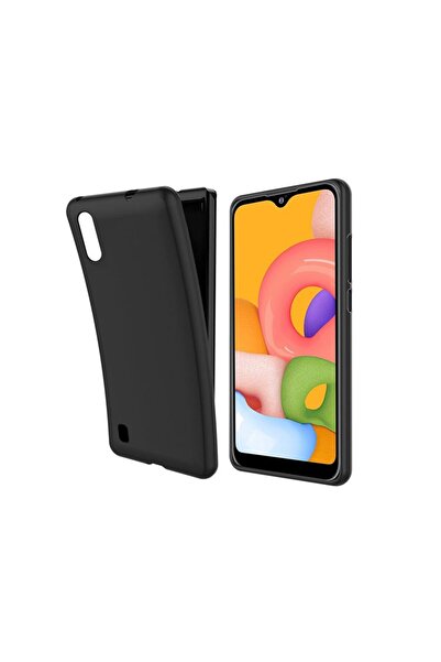 REDz Accessories Προστατευτική θήκη, Συμβατή με Samsung A01, Σιλικόνη, Μαύρη