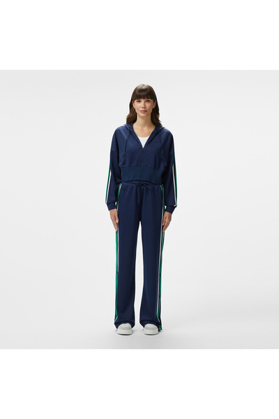 Lacoste Kadın Relaxed Fit Renk Bloklu Lacivert Eşofman Altı