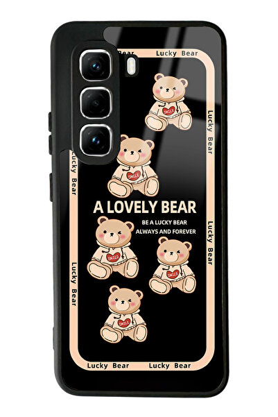 Spoyi İnfinix Hot 50 Pro Lucky bear Tasarımlı Glossy Telefon Kılıfı