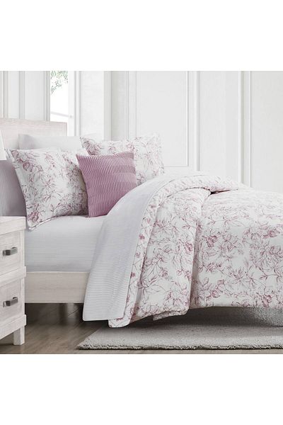 Orange Bed & Bath طقم لحاف مزدوج من روزيل، 8 قطع