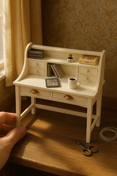 CharmFancy 1/12 Ölçek 10cm Masa Minyatür Diorama Eşya Aksesuar