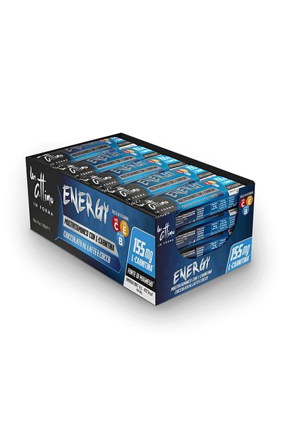1 Attimo In Forma Energy Bar with L-Carnitine | 50g Rich in Magnesium, Multivitamin Boost | Box of 24 Pieces