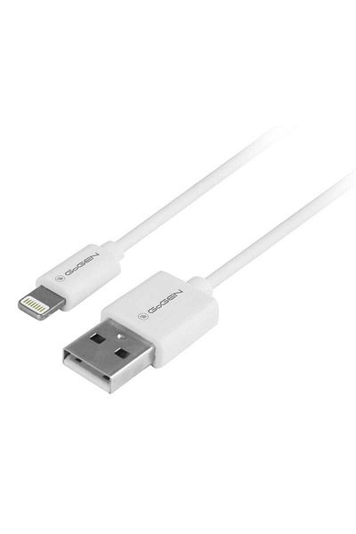Gogen Charging and Data Transfer Cable, USB to Lightning, 2 Meters, White