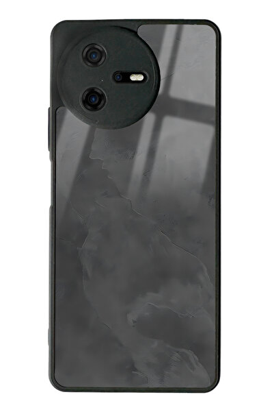Spoyi Casper Via A40 Gri Mermer Tasarımlı Glossy Telefon Kılıfı