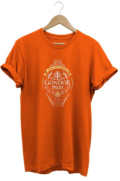 remonz Lord of the Rings Gondor Ale Printed 100% Cotton Regular Fit Crew Neck T-Shirt