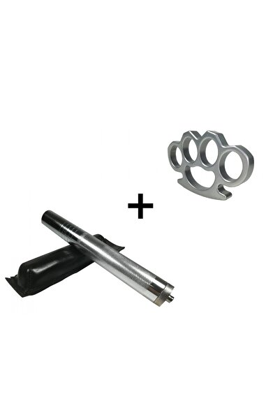 Depox Sada teleskopické ocelové hole, stříbrná, 64 cm a stříbrné krabičky, tl...