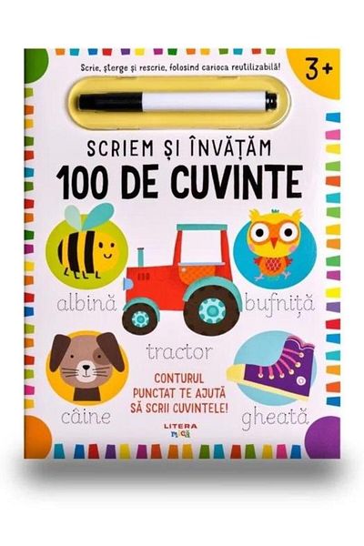Editura Litera Scriem si invatam. 100 de cuvinte, 3+ ani