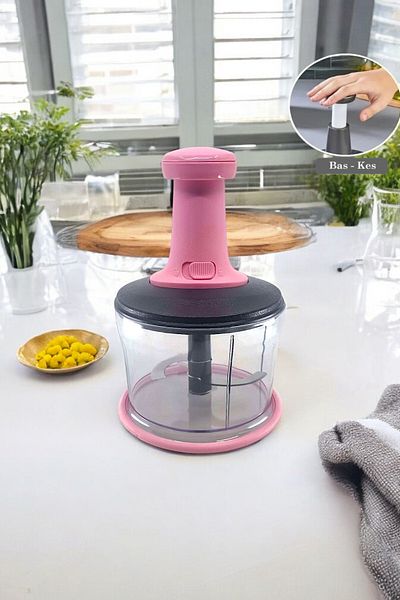 Kitchen Way Manual Bass Kes XL Practical Hand Robot 1000ml New Generation Chopper, Large Hand Rondosu Practical Fma 301087