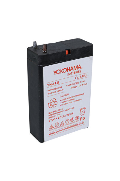 Yokohama YH-41.8 4 Volt - 1.8 Amper Akü (50X76x22 Mm)