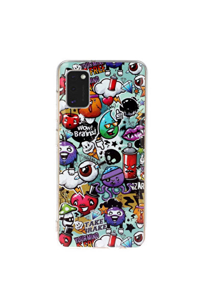 REDz Accessories Carcasă compatibilă cu Samsung A41 model Graffity, fosforesc...