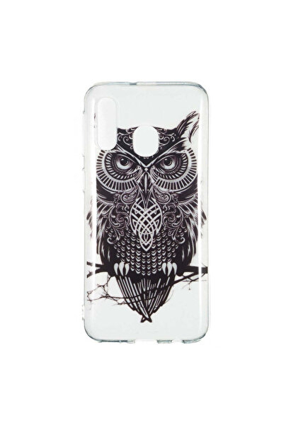 REDz Accessories Θήκη συμβατή με το μοντέλο Samsung A40, μαύρη κουκουβάγια, σ...