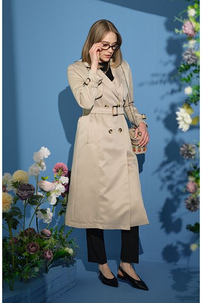 Fatma Atasoy Classic Stone Trench Coat