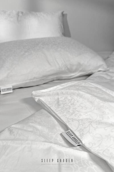 Sleep Garden Set de husă de pilotă dublă din jacquard, 100% bumbac, elastic, ...