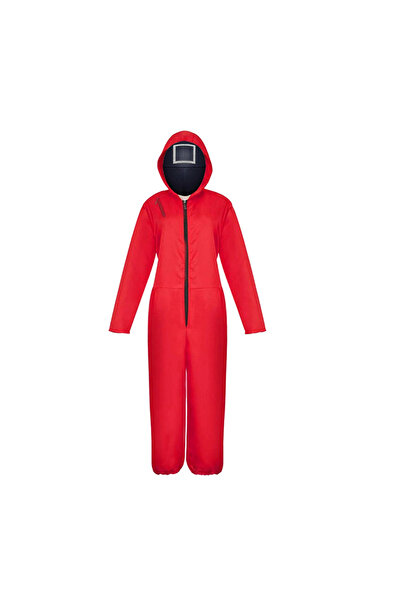 KidMania Costum gardian Squid Game, KidMania®, model Patrat pentru copii, 5-7 ani, 110-120 cm