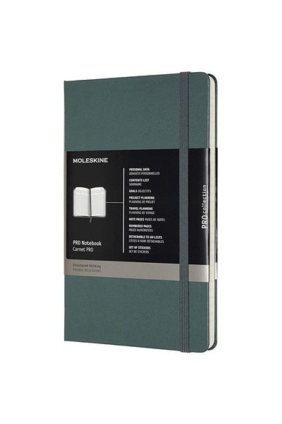 Moleskine Pro Notebook L Size Forest Green Σκληρό εξώφυλλο