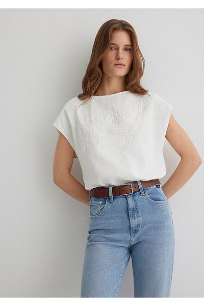 Mavi Ecru Basic T-Shirt Regular Fit 1613140 -70057