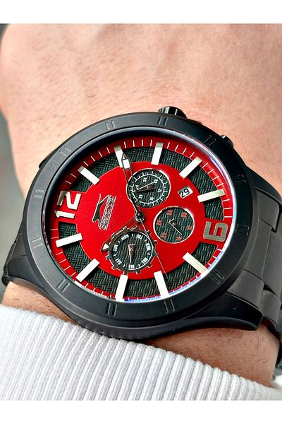 Slazenger Function Black Color Steel Cord 24 Months Guarantee Men's Wrist Watch 1278.04