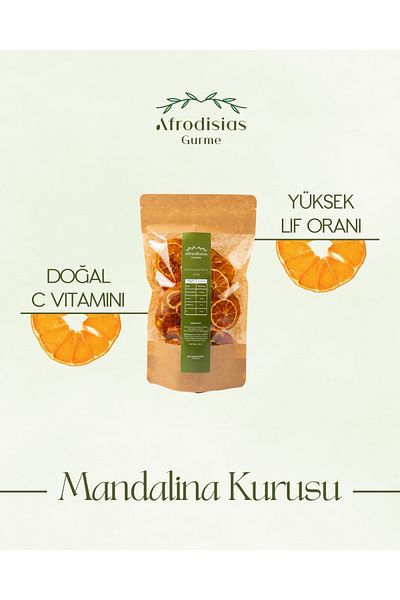 Afrodisias Gurme Dried Tangerine 100Gr - Natural Dried - Vegan