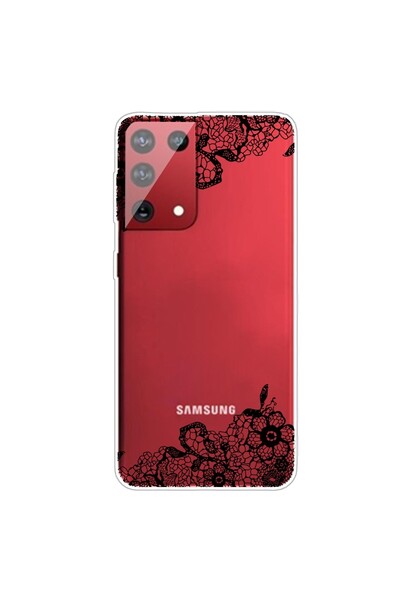 REDz Accessories Carcasă compatibilă cu Samsung S21 Plus, model Lace Flower, ...