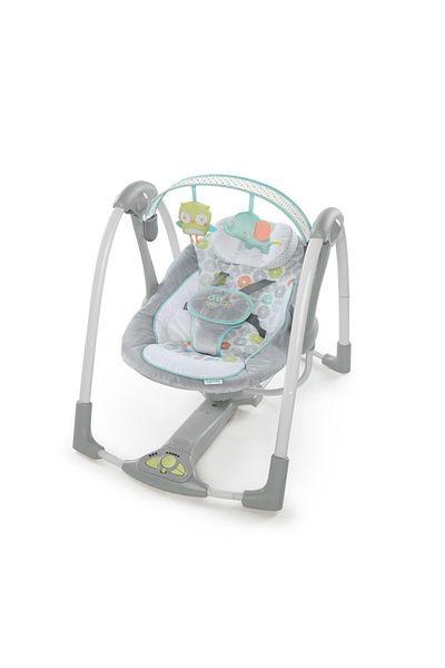 Ingenuity Swing 'n Go Portable Swing - Hugs & Hoots (Ages 0-9 months or up to 20 lbs)
