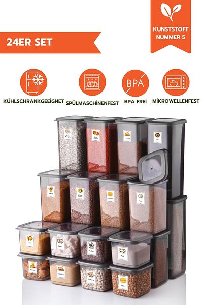 Ginza Maison Eko 24 Piece Storage Box Anthracite