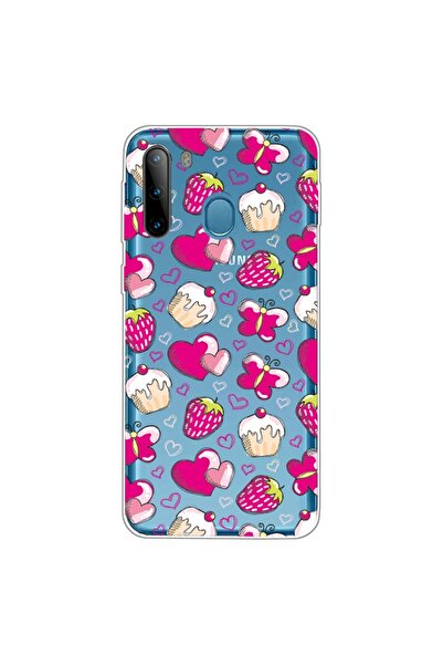 REDz Accessories Carcasă compatibilă cu Samsung A21, multicoloră, material TP...