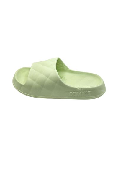 TECOS Women's Beach or Pool Slippers, ®, Size 40-41, Ultra Light, Green, 25 Centimeters