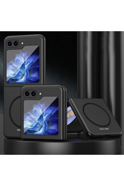 REDz Accessories Matte Magsafe Case for Samsung Galaxy Z Flip 6, Full cover, Shockproof and Ultra-thin, Black