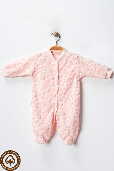Miniel 3-6-9 Months Unisex Baby Onesie - Patterned Towel Fabric, Cotton Booties
