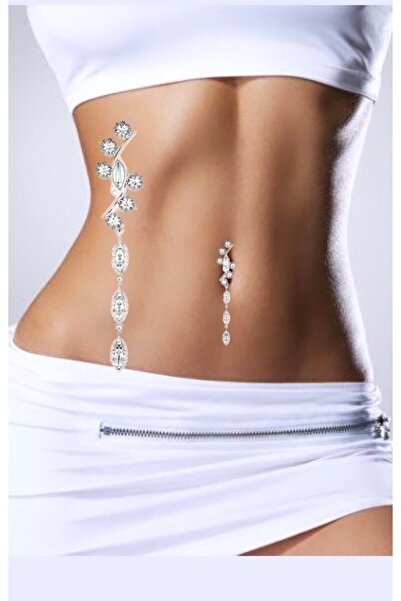 Arescollection 316 L Cerrahi Çelik Üstten Takmalı Ters Bar Göbek Piercingi