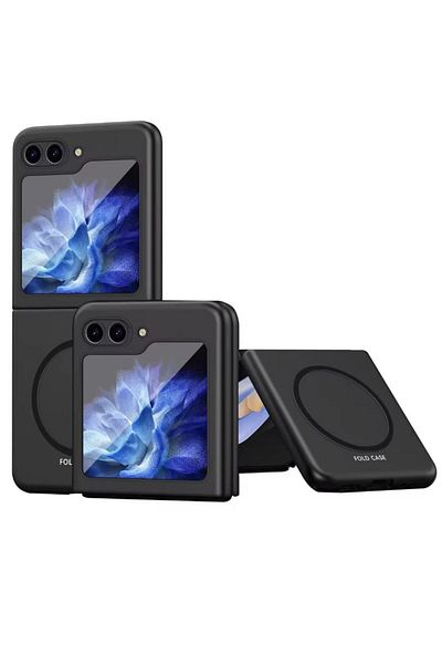 REDz Accessories Matte Magsafe Case for Samsung Galaxy Z Flip 6, Full cover, Shockproof and Ultra-thin, Black