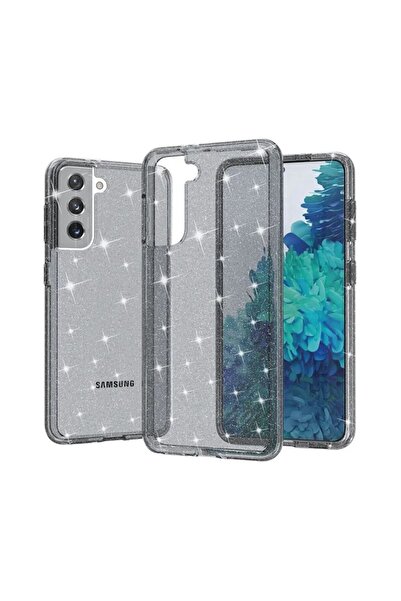 REDz Accessories Carcasă Sparkle Armor, cu sclipici, compatibilă cu Samsung S24 Plus, rezistentă la șocuri, protecție completă, neagră