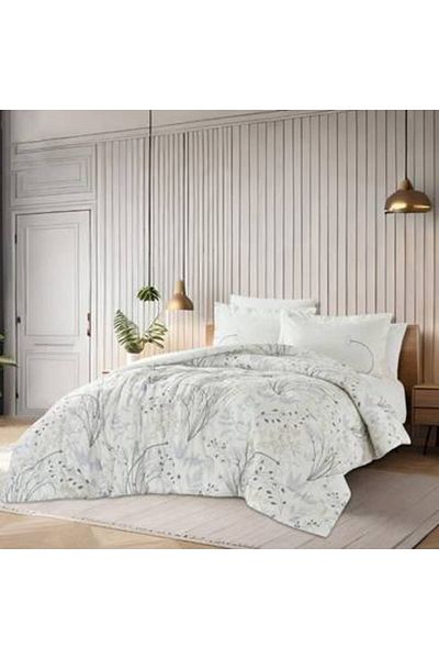 Canon 3-Piece Cotton Checked Single Bedspread - Cannon Hana 200 Stitch Count with Stitched Filling