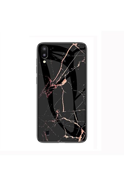 REDz Accessories Carcasă spate din sticlă, compatibilă cu Samsung M10, stil m...