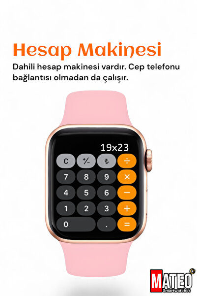 MATEO Akıllı saat Bluetooh Arama Bildirim ve Dokunmatik Bluetooth Kulaklık Ultra Pods max
