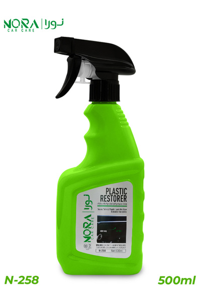 Nora Plastic Restorer N-258, 500ml - Restores & Protects Exterior Plastic, Rubber, Vinyl Surfaces