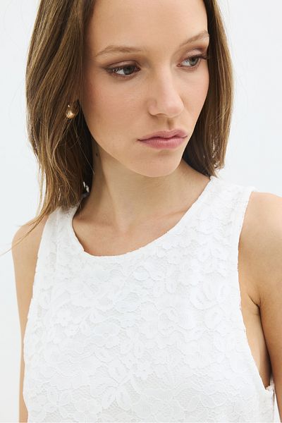 No Matter What Lace Textured Lined Mini Dress