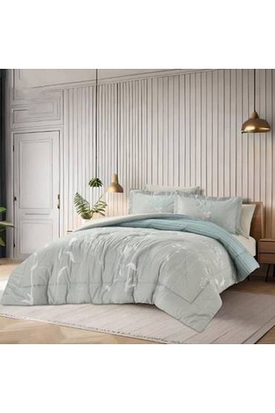 Canon 3-Piece Cotton Checked Single Bedspread - Cannon Hana 200 Stitch Count with Stitched Filling