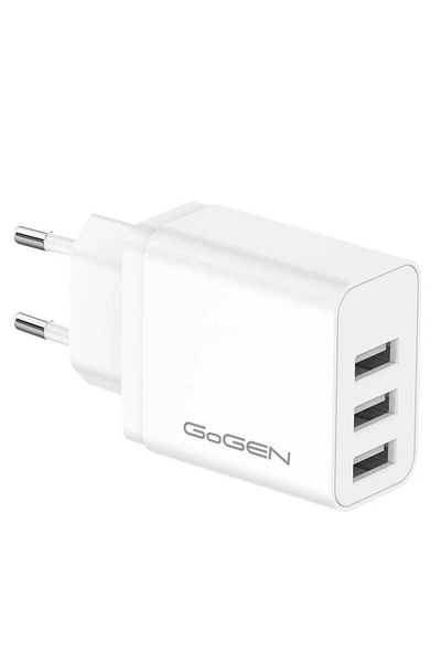 Gogen Incarcator De Retea Ach 301w, 3 X Usb, 5v/3.1 A, 15.5 W, Alb
