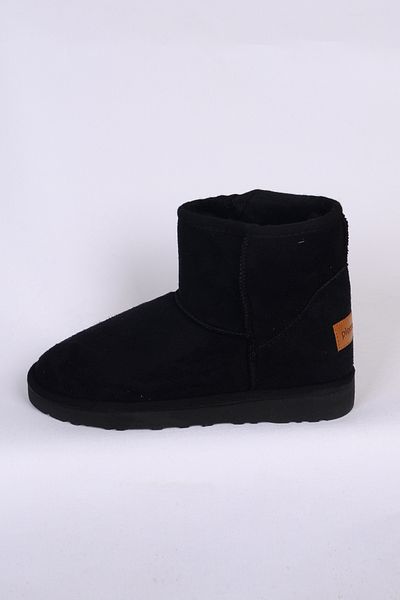 Pierre Cardin 52127 Flat Sole Wool Inside and Outer Stitching Visual Suede Black Women's Winter Boots