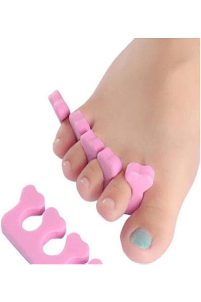 LA PERLA TECH 200pcs / 100 Pairs Toe Separators Finger Foot Sponge Soft Gel UV Tools Pink