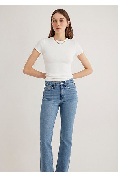 Mavi White Basic T-Shirt Fitted / Fitted Cut 1613081 -70057