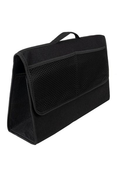 zola Geantă organizator pentru portbagaj, mânere solide, capac cu închidere cu velcro, neagră, 47 x 17 x 28 cm